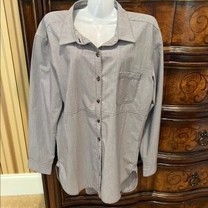 Gray Button-Up Shirt